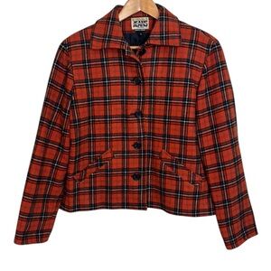 A6- dressy plaid jacket - size 6 - MIDWESTERN JEAN CO